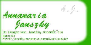 annamaria janszky business card